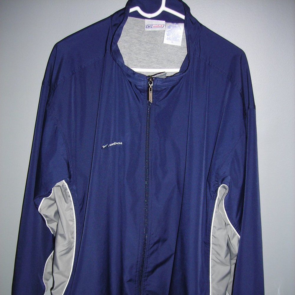 Men's navy & gray JACKET by REEBOK, Size XL - Picture 2 of 3